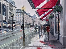Hanleys,Regent St by Charles Rowbotham - Original Painting on Board sized 16x12 inches. Available from Whitewall Galleries